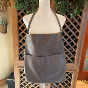 Oak + Fort Minimalist Capsule Faux Leather Tote Bag Taupe Everyday Carryall